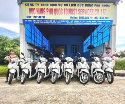 thuê xe máy vison màu trằng